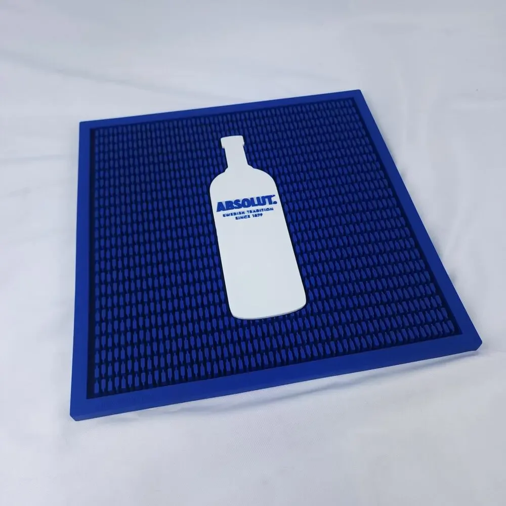 Absolut Vodka Blue Rubber Bar Mat Spill Mat Drink Rail Bottle Logo Swedish